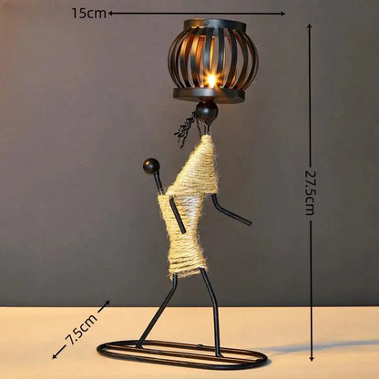 Nordic Metal Candlestick Abstract Character Reseller