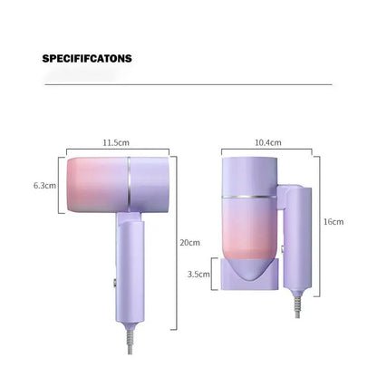 Folding Hairdryer With Carrying Bag Hot Air Anion Reseller
