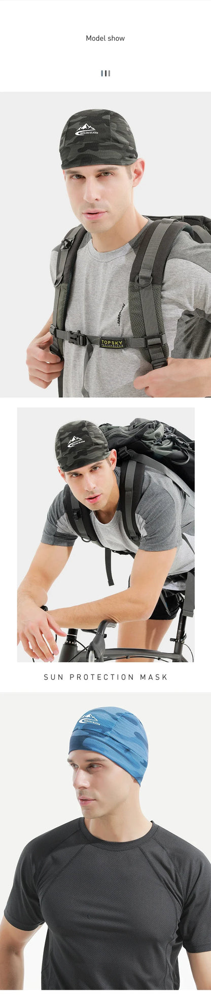 Cycling Cap Quick Dry Anti-UV Sports Hat Cooling Skull Cap Helmet Liner Sweat Cap for Outdoor Bike MTB Running Hat For Men Women