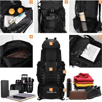 Large 90L Travel Bag Camping Backpack Hiking Army Reseller