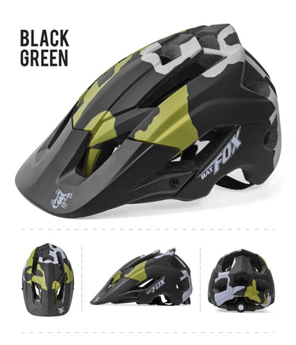 BATFOX Bike Helmet Overall Molded Mountain Road Helmet Ultralight Men Bicycle Cycling Equipment DH AM Casco Ciclismo Bicicleta