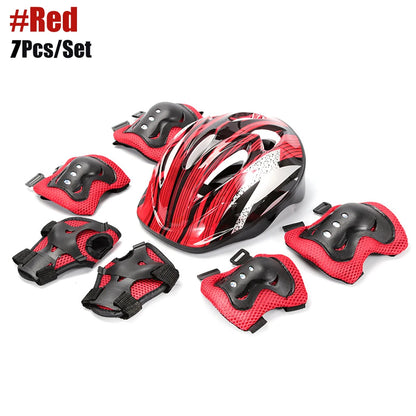 Kids Bike Helmet Knee Elbow Wrist Pads,Toddler Helmet with Protective Gear Set,for Bicycle Cycling Skateboard Scooter Skating