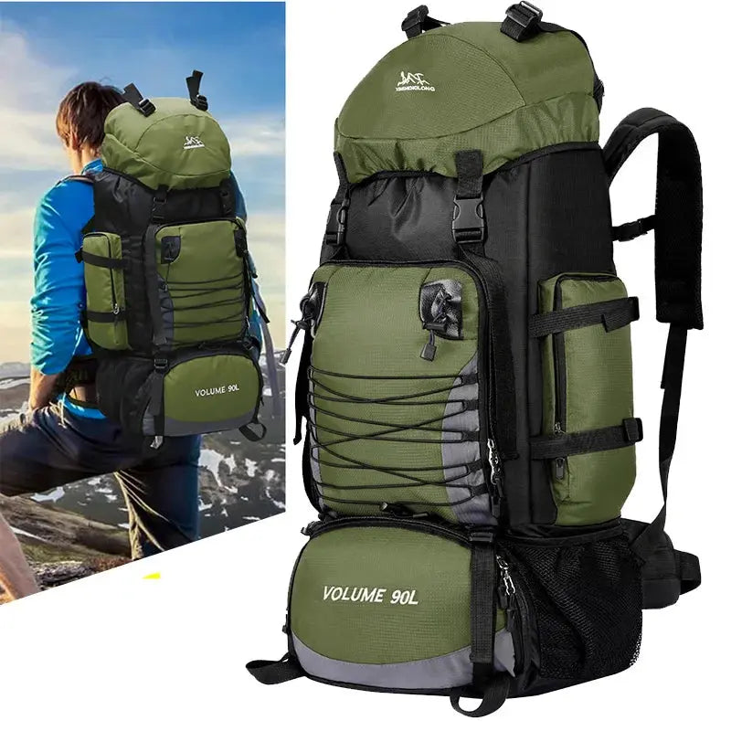 Large 90L Travel Bag Camping Backpack Hiking Army Reseller