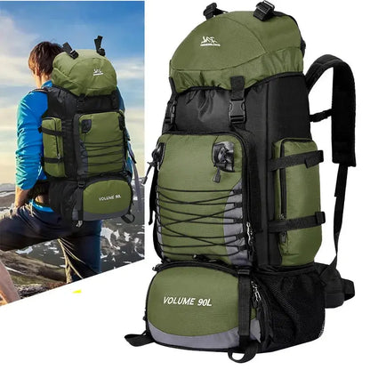 Large 90L Travel Bag Camping Backpack Hiking Army Reseller