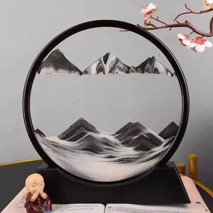 3D Moving Sand Art Picture Round Glass Deep Sea Reseller