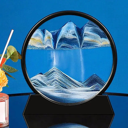 3D Moving Sand Art Picture Round Glass Deep Sea Reseller