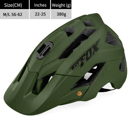 BATFOX Bike Helmet Overall Molded Mountain Road Helmet Ultralight Men Bicycle Cycling Equipment DH AM Casco Ciclismo Bicicleta
