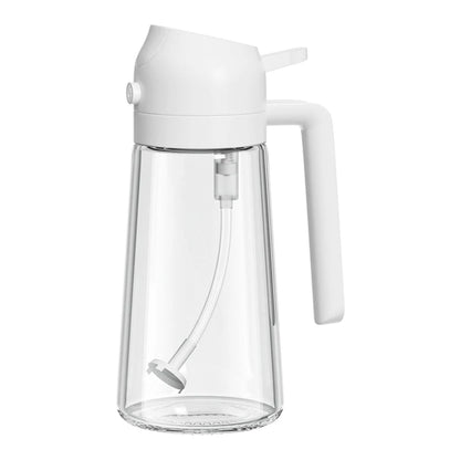 1-4Pcs 2in1 Oil Sprayer Bottle Plastic BBQ Cooking Oil Dispenser Olive Oil Pourers Sprayer Kitchen Baking Mister Vinegar Bottle