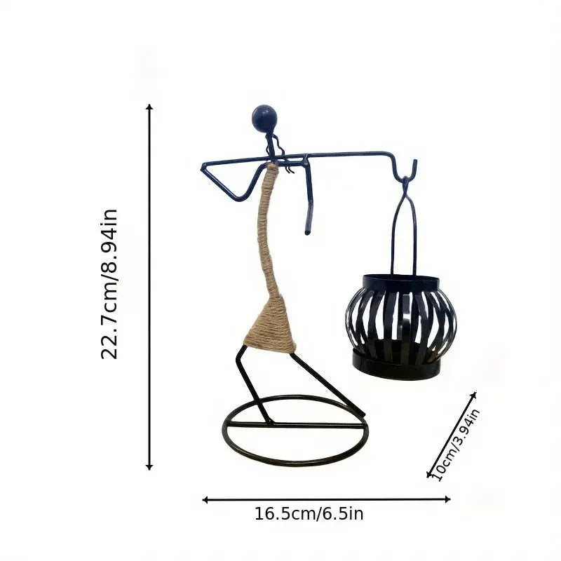 Nordic Metal Candlestick Abstract Character Reseller