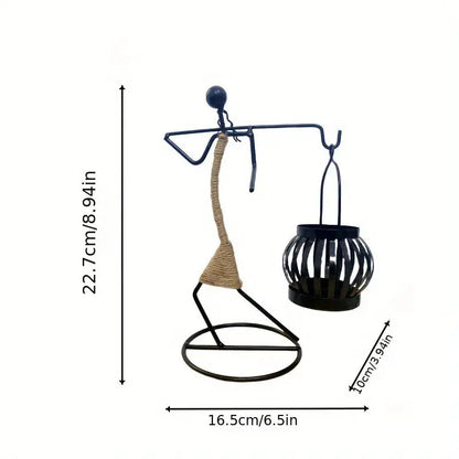 Nordic Metal Candlestick Abstract Character Reseller