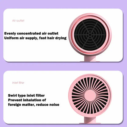 Folding Hairdryer With Carrying Bag Hot Air Anion Reseller