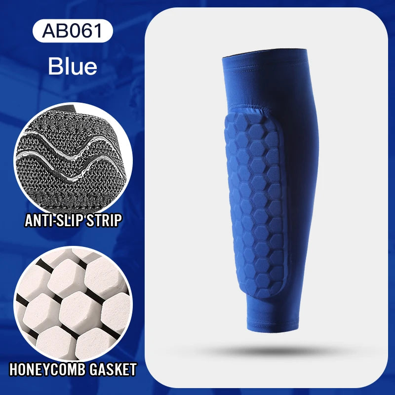 1Pcs Football Shin Guard Socks Sleeves with Foam Calf Compression Sleeve Honeycomb Pads Sports Legging & Soccer Equipment