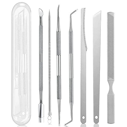 Foot Care Kit Callus Remover File Dead Skin Shaver Cuticle Pusher Pedicure Tools for Hard Tough Skin Beauty Health