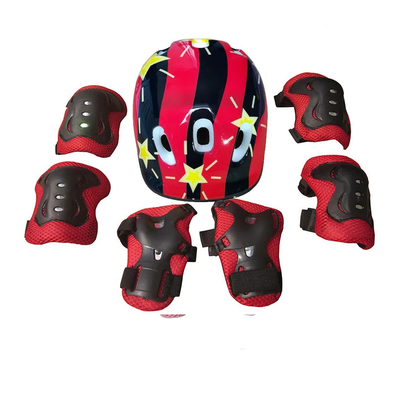 Kids Bike Helmet Knee Elbow Wrist Pads,Toddler Helmet with Protective Gear Set,for Bicycle Cycling Skateboard Scooter Skating