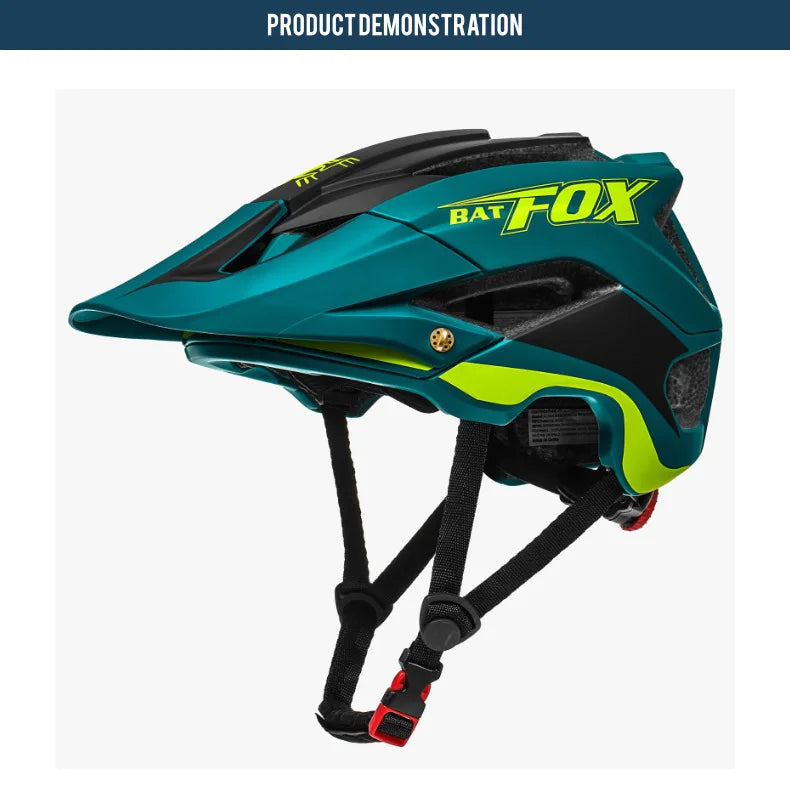 BATFOX Bike Helmet Overall Molded Mountain Road Helmet Ultralight Men Bicycle Cycling Equipment DH AM Casco Ciclismo Bicicleta