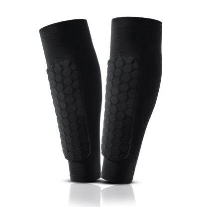 1Pcs Football Shin Guard Socks Sleeves with Foam Calf Compression Sleeve Honeycomb Pads Sports Legging & Soccer Equipment