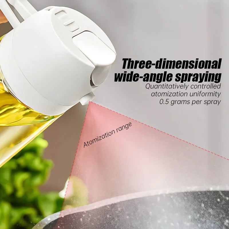 New 500ml Plastic Spray Oil Sprayer Bottle Atomized Fat Loss Spray Oil Artifact Oil Spray Bottle BBQ Cooking Kitchen Tool