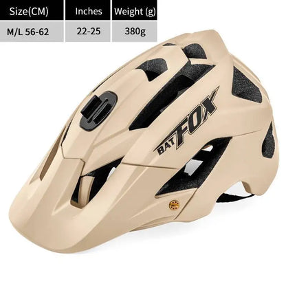 BATFOX Bike Helmet Overall Molded Mountain Road Helmet Ultralight Men Bicycle Cycling Equipment DH AM Casco Ciclismo Bicicleta