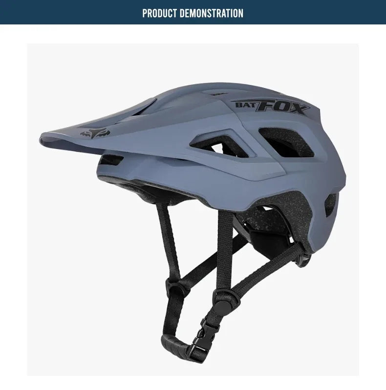 BATFOX Bike Helmet Overall Molded Mountain Road Helmet Ultralight Men Bicycle Cycling Equipment DH AM Casco Ciclismo Bicicleta