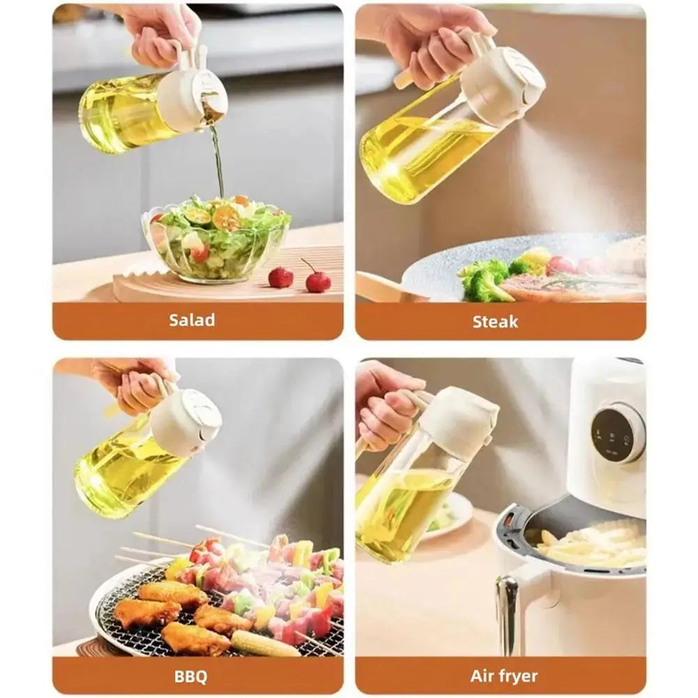 500/600ml Oil Spray Bottle Kitchen Cooking Olive Oil Dispenser For Kitchen BBQ Camping Olive Oil Diffuser Cooking