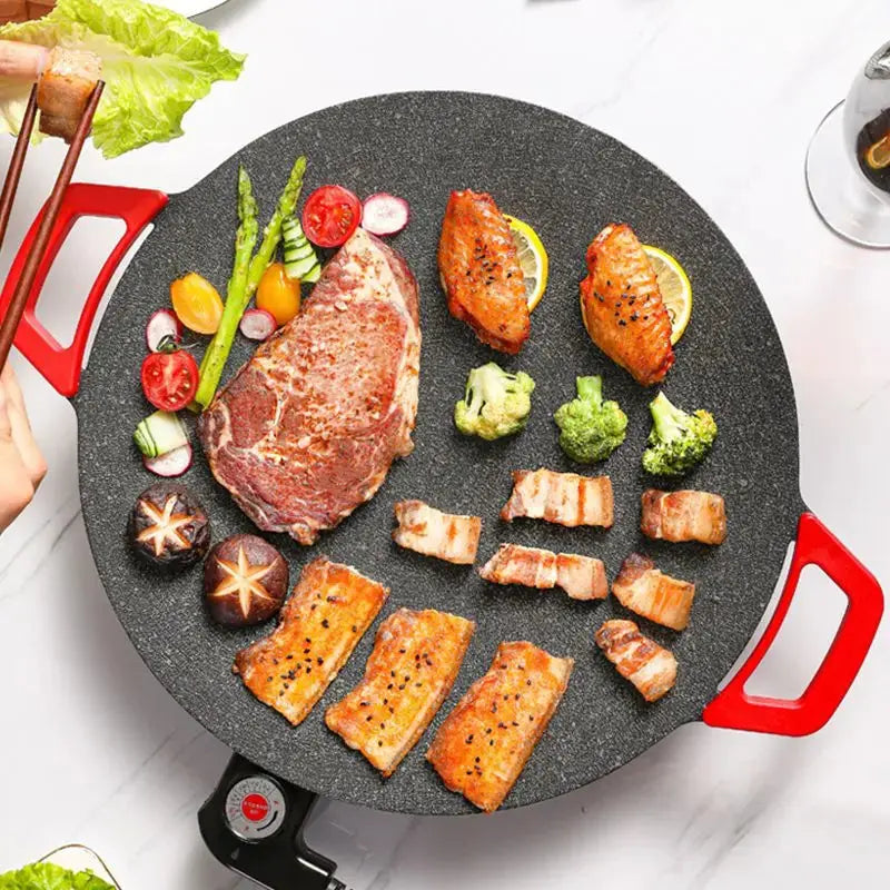 28CM Non-Stick Electric Indoor Grill Pan Household Reseller