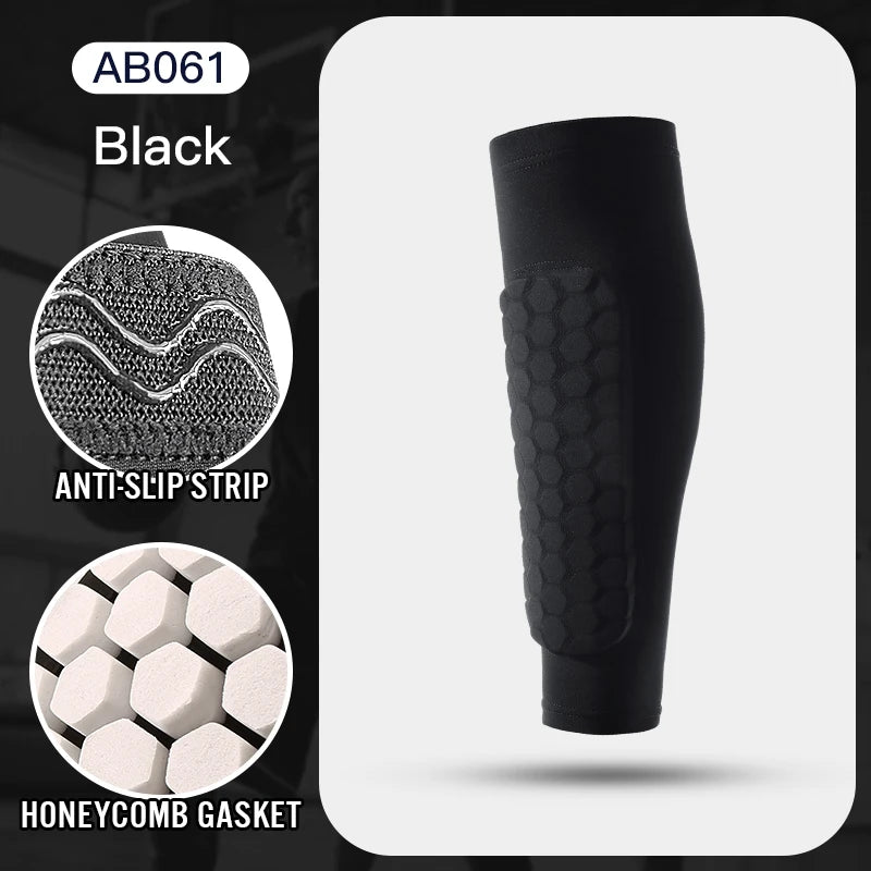 1Pcs Football Shin Guard Socks Sleeves with Foam Calf Compression Sleeve Honeycomb Pads Sports Legging & Soccer Equipment