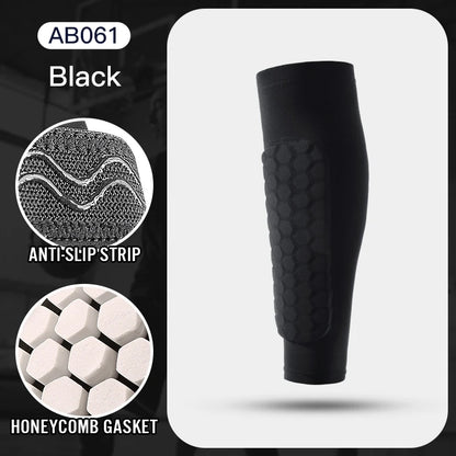 1Pcs Football Shin Guard Socks Sleeves with Foam Calf Compression Sleeve Honeycomb Pads Sports Legging & Soccer Equipment