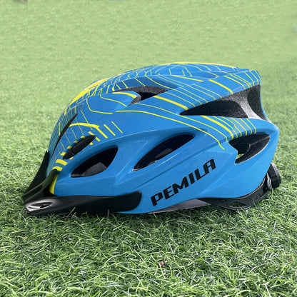 Stripe Ultralight Road Mountain Bike Helmet With Sun Visor Ultralight DH MTB Bicycle Helmet Outdoor Sports Riding Cycling Helmet