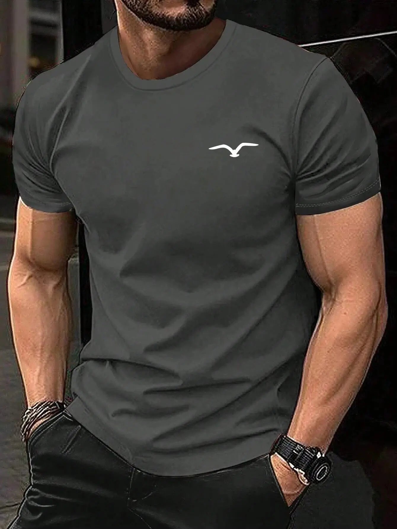 Seagull Men Cotton T-shirt Luxury Brand Fashion Reseller