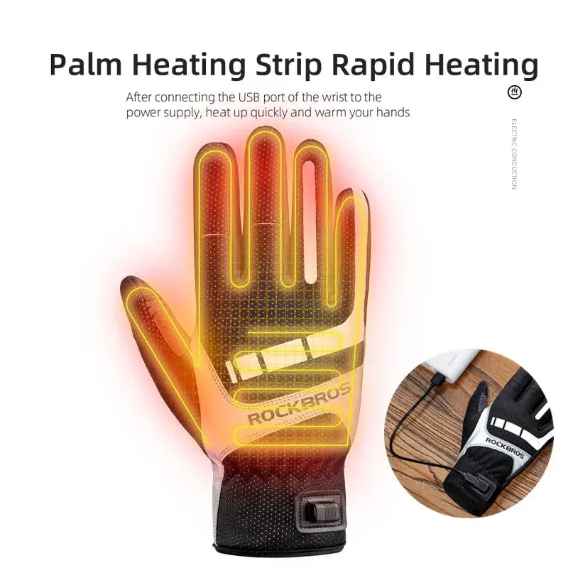 ROCKBROS Winter Heated Gloves Women Men's Reseller