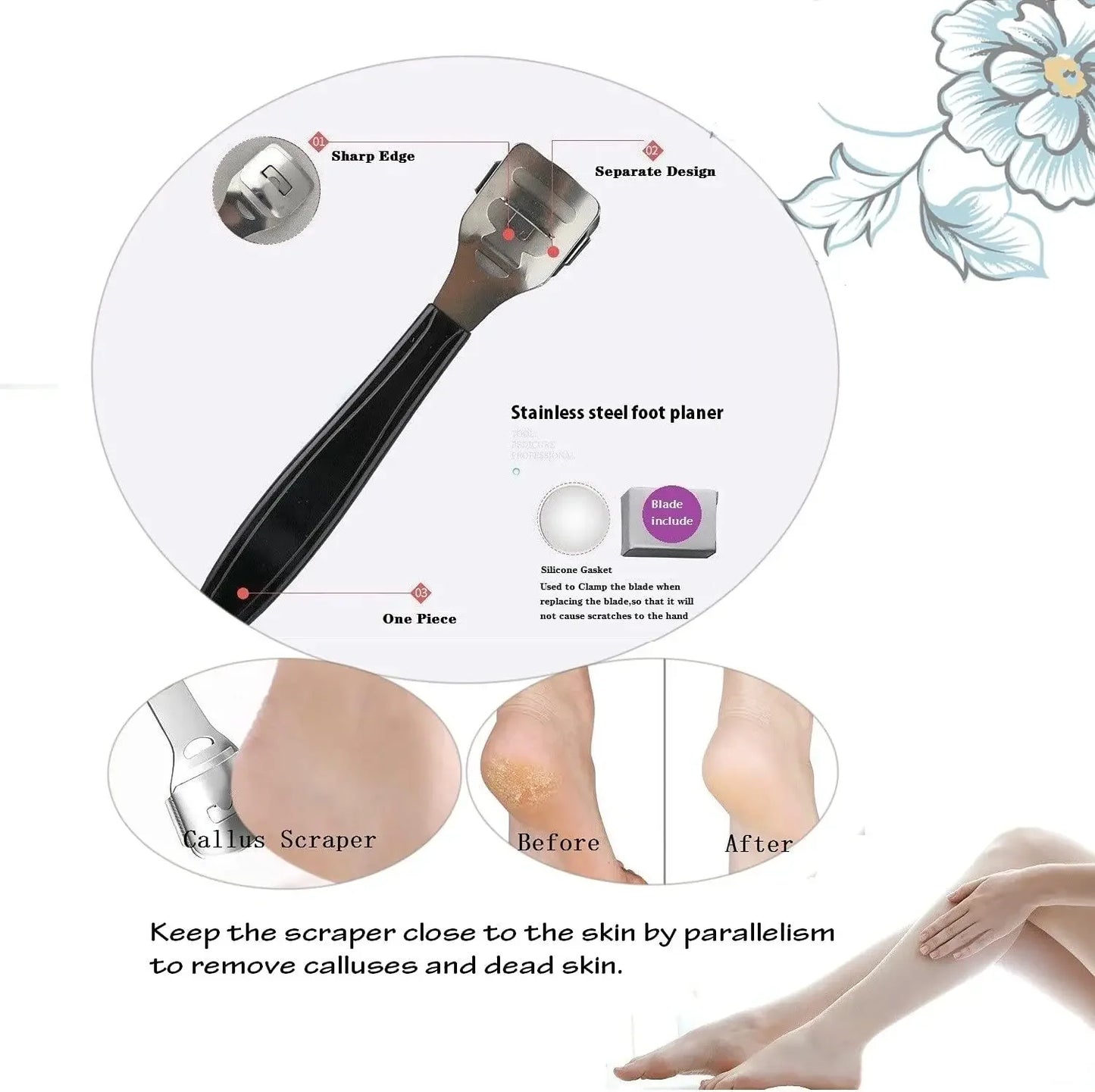 8/10/23PCS Pedicure Foot File Professional Rasp Heel Grater Hard Dead Skin Callus Remover Pedicure Foot Care Tools household