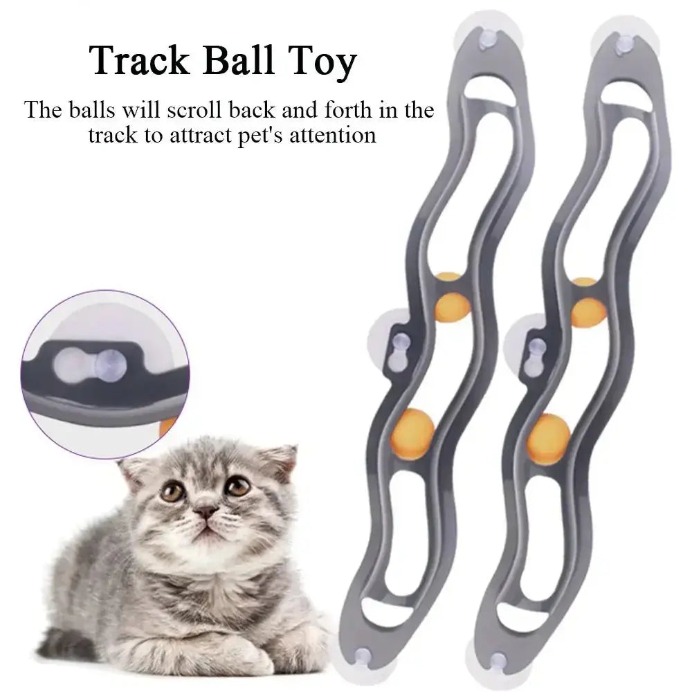 Plastic Sucker Cat Toy Track Ball Pet Accessories Reseller