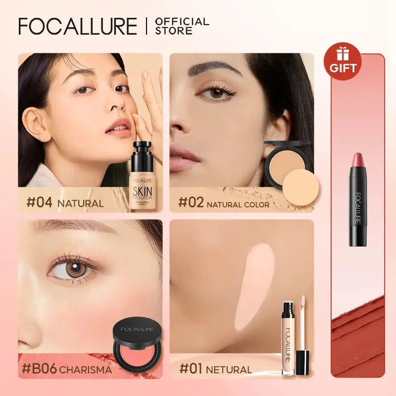 FOCALLURE 4 Pcs Makeup Set Primer Liquid Reseller