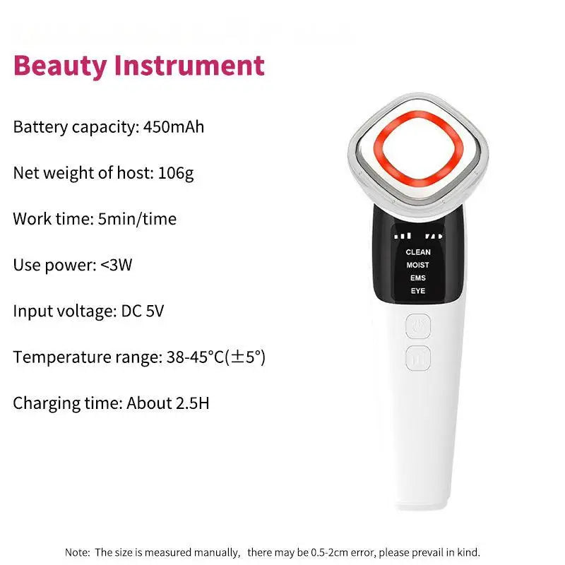 4 in 1 Microcurrent Facial Massager Vibration Anti Aging Face Eye and Neck Skin Care Tool EMS Face Toning Face Lifting Device