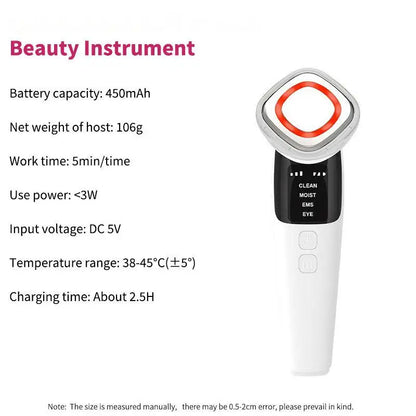 4 in 1 Microcurrent Facial Massager Vibration Anti Aging Face Eye and Neck Skin Care Tool EMS Face Toning Face Lifting Device