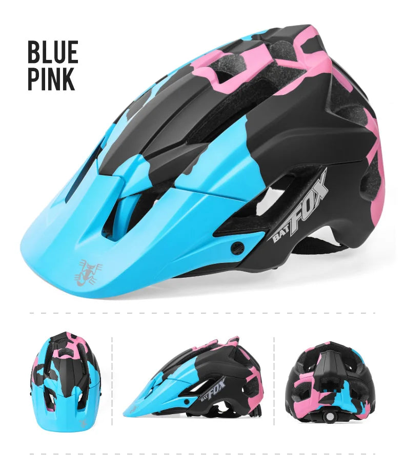 BATFOX Bike Helmet Overall Molded Mountain Road Helmet Ultralight Men Bicycle Cycling Equipment DH AM Casco Ciclismo Bicicleta