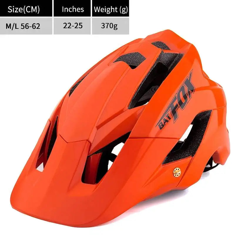 BATFOX Bike Helmet Overall Molded Mountain Road Helmet Ultralight Men Bicycle Cycling Equipment DH AM Casco Ciclismo Bicicleta