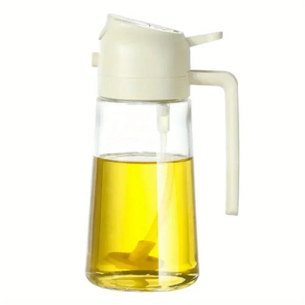 Spray for Olive Oil Dispenser Plastic 2 in 1 Oil Spray&Pour Oil Mister Bottle Cooking BBQ Baking  AirFryer 500ML for Oil Bottles