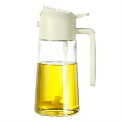 Spray for Olive Oil Dispenser Plastic 2 in 1 Oil Spray&Pour Oil Mister Bottle Cooking BBQ Baking  AirFryer 500ML for Oil Bottles