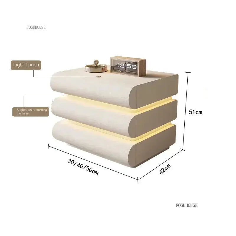 Smart Bedside Table Creative Bedroom Three Drawer Reseller