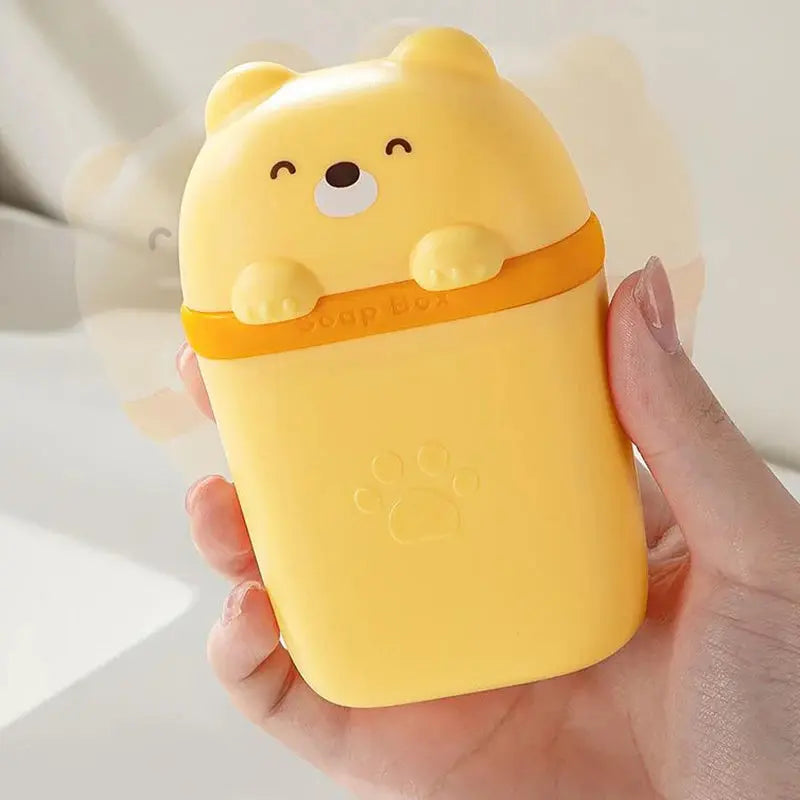 Cartoon Bear Portable Soap Dish Sealed Storage Reseller