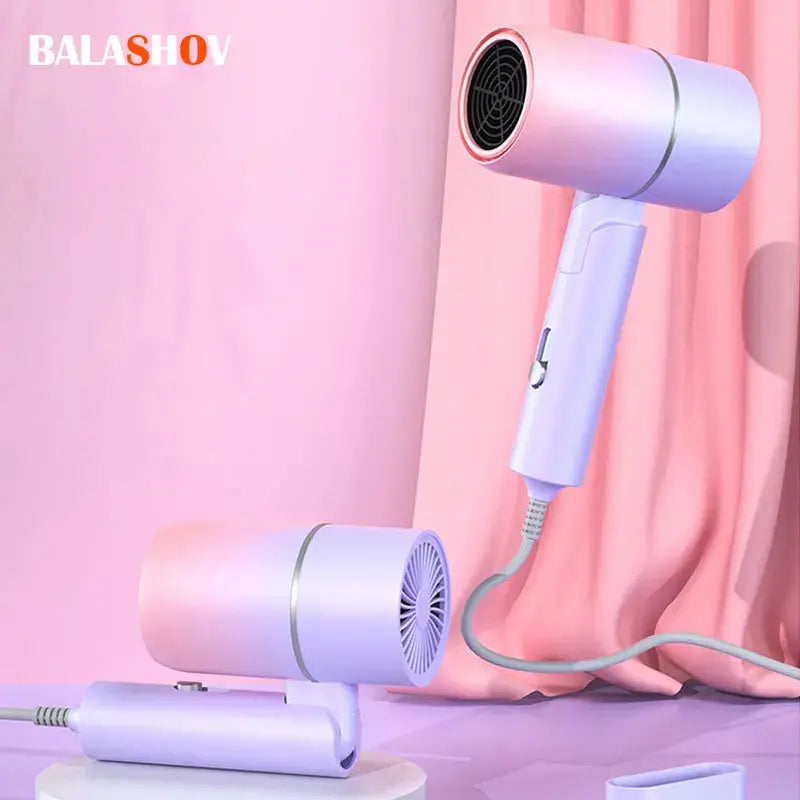 Folding Hairdryer With Carrying Bag Hot Air Anion Reseller