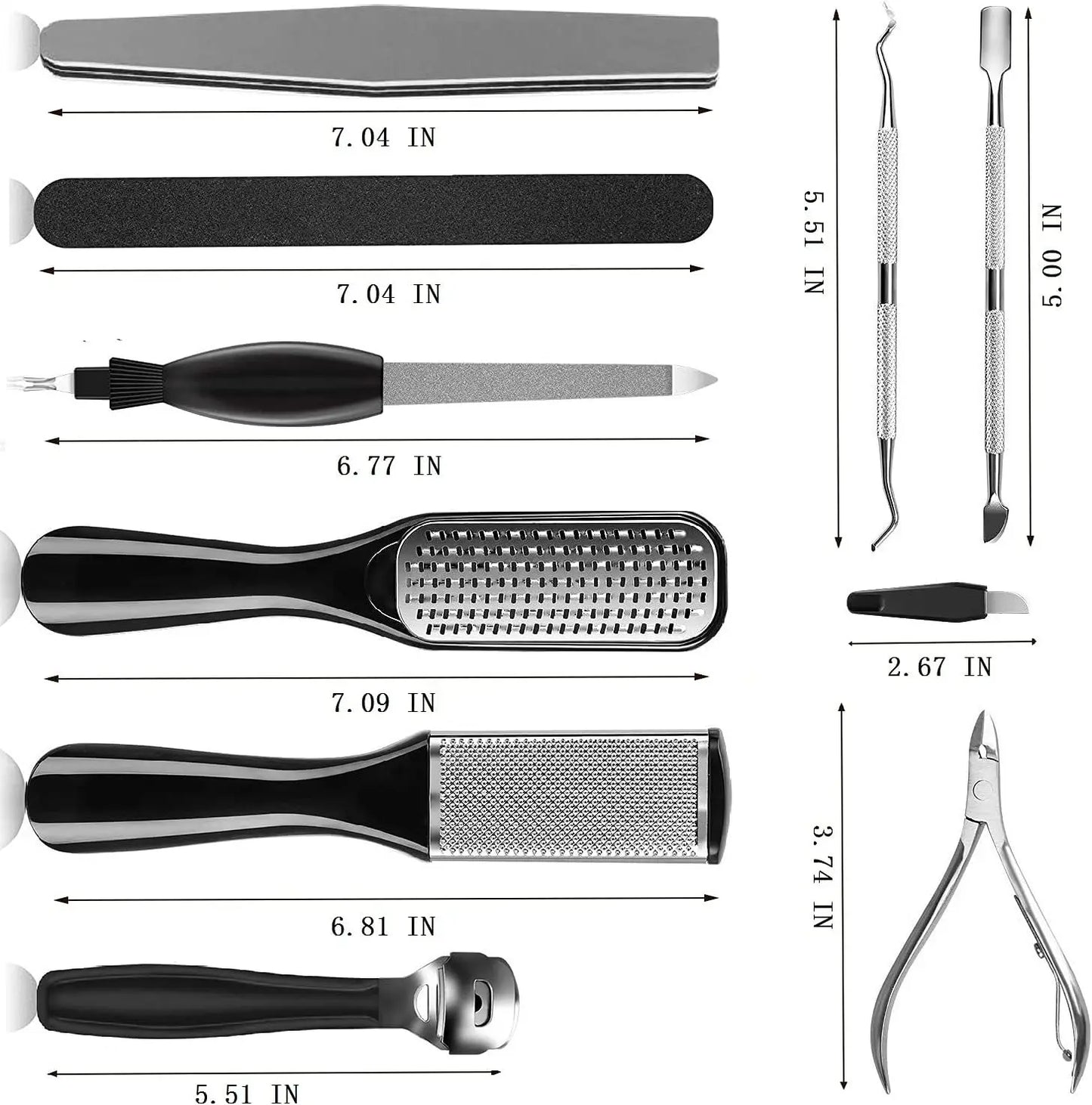 8/10/23PCS Pedicure Foot File Professional Rasp Heel Grater Hard Dead Skin Callus Remover Pedicure Foot Care Tools household