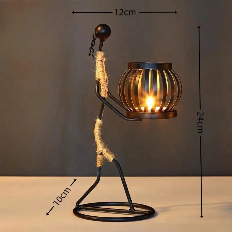 Nordic Metal Candlestick Abstract Character Reseller