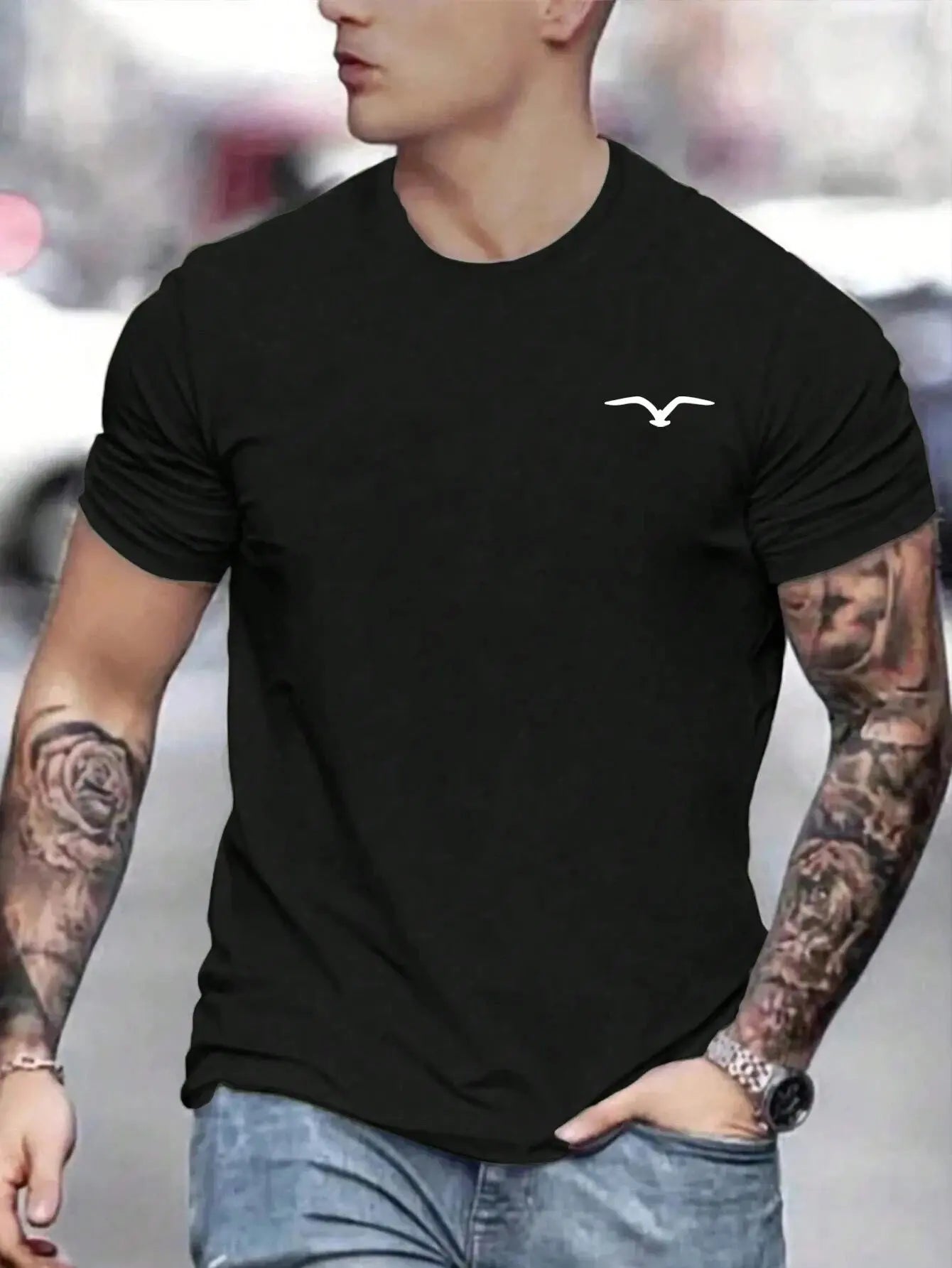 Seagull Men Cotton T-shirt Luxury Brand Fashion Reseller