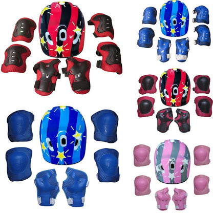 Kids Bike Helmet Knee Elbow Wrist Pads,Toddler Helmet with Protective Gear Set,for Bicycle Cycling Skateboard Scooter Skating