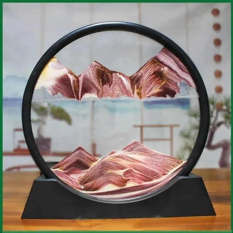 3D Moving Sand Art Picture Round Glass Deep Sea Reseller