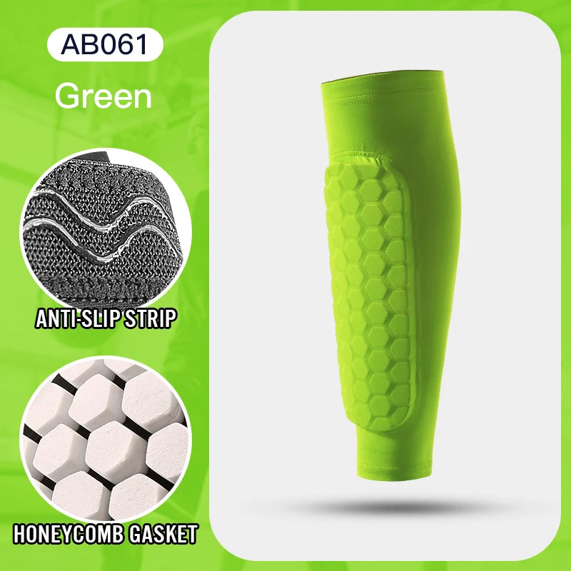 1Pcs Football Shin Guard Socks Sleeves with Foam Calf Compression Sleeve Honeycomb Pads Sports Legging & Soccer Equipment