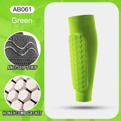 1Pcs Football Shin Guard Socks Sleeves with Foam Calf Compression Sleeve Honeycomb Pads Sports Legging & Soccer Equipment