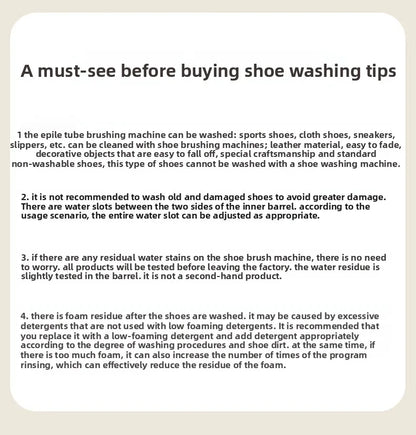 Shoe Washing Machine Automatic Shoe Brushing Machine Roller Type Household Shoe Washing Artifact Small Sock Washing